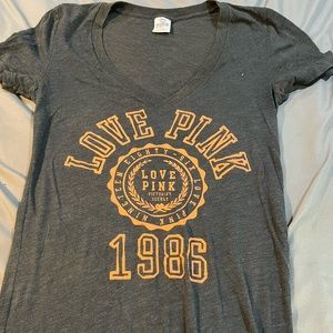 VS PINK Dark Low Cut Shirt